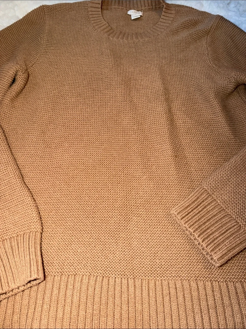 J. Crew Men's Camel Knit Crewneck Sweater Sz Medium